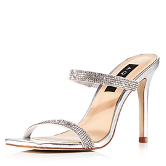 Aqua Shoes - AQUA Lexa Strappy High Heel Sandals silver size 8